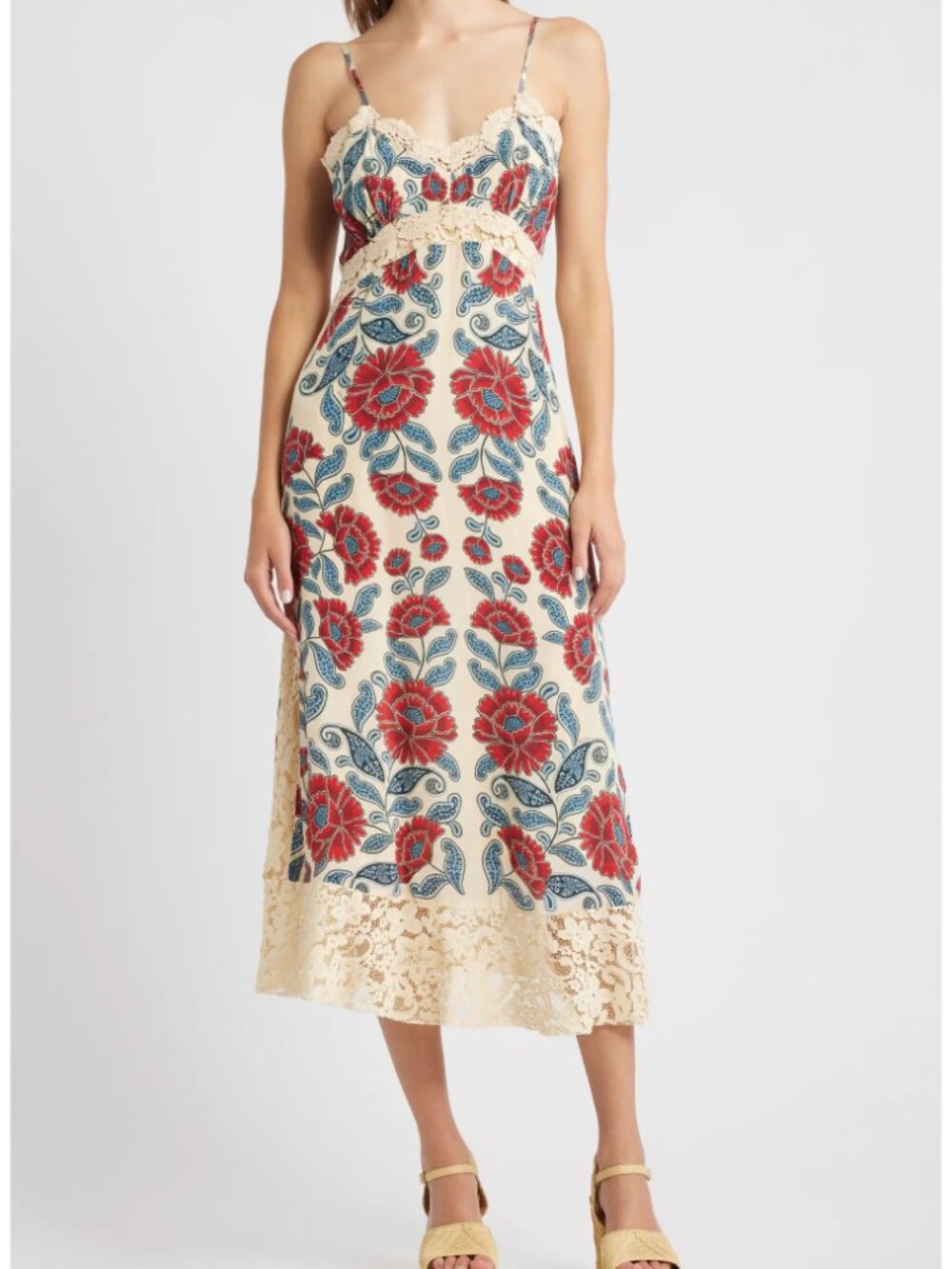 FARM RIO Francesca Midi Dress (Sand) - NWT - Size Medium - Picture 11 of 12